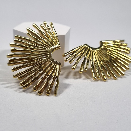 Pendientes dorados forma de sol